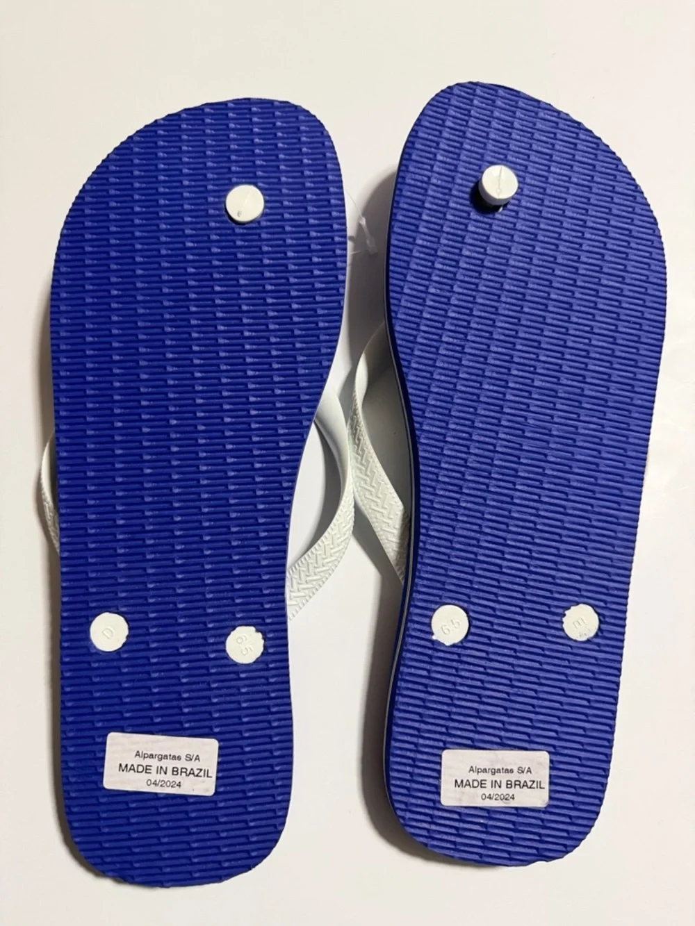 Havaianas Top Brazil Logo in Royal Blue Flip Flops with White Straps